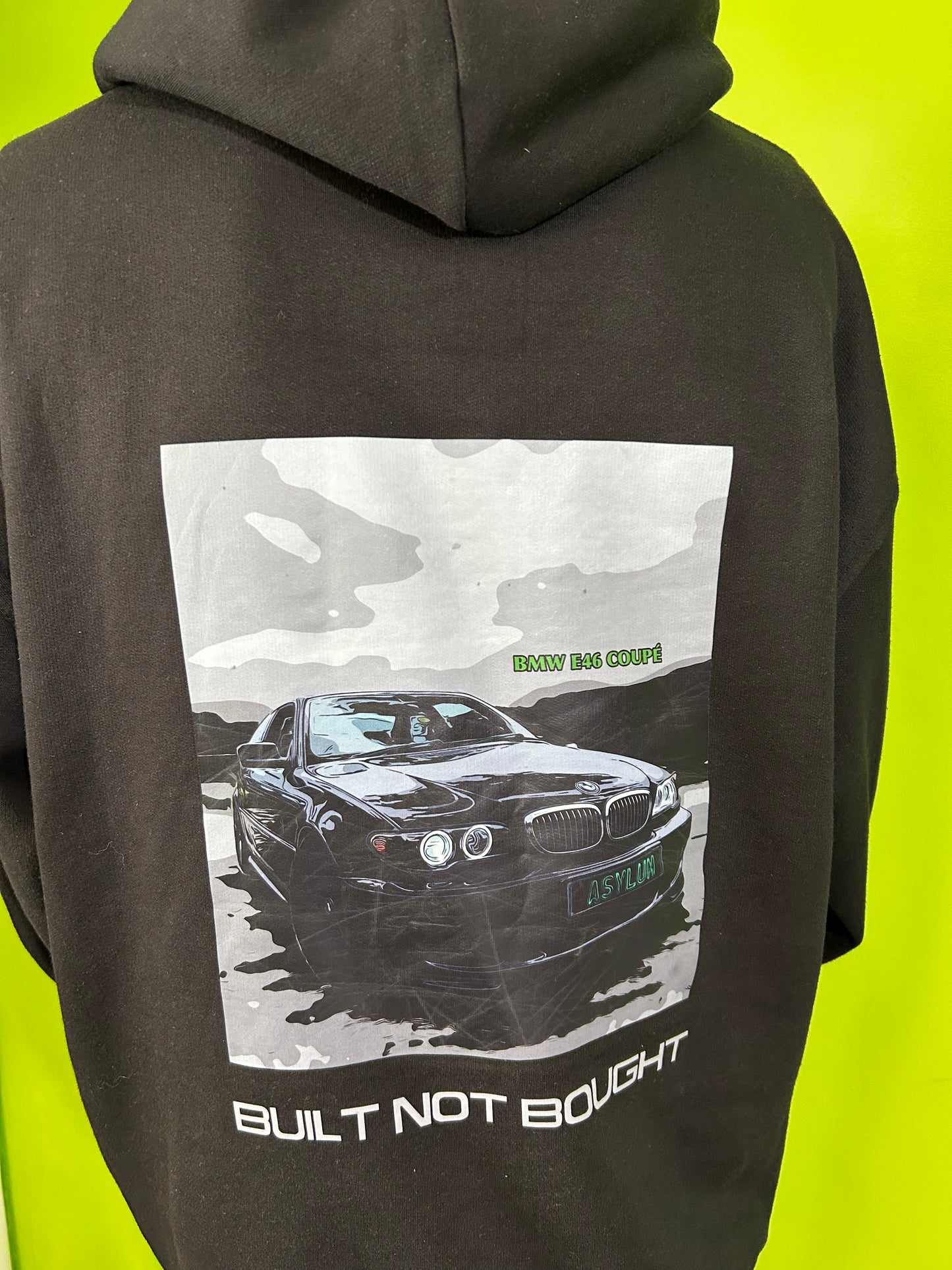 Built Not Bought E46 Print Hoodie
