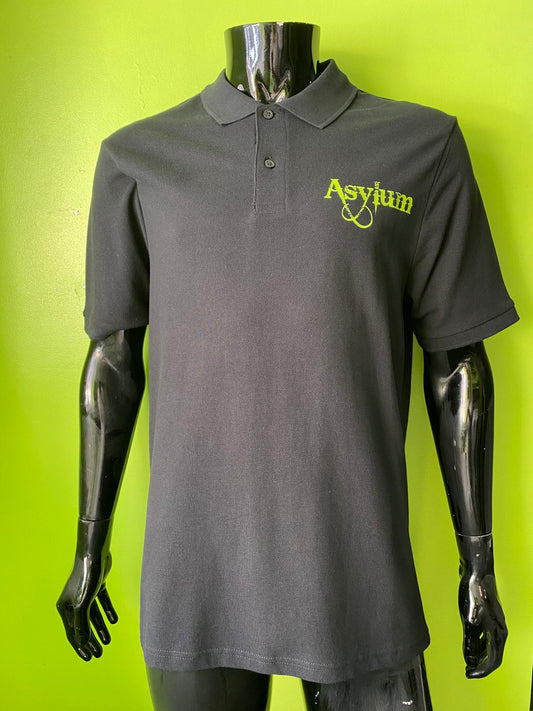 Asylum Customs Polo Shirt Green Logo